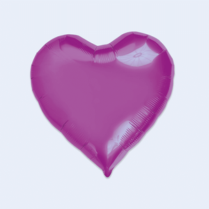 Palloncino a Forma di Cuore Fucsia in Foil per Matrimonio 18\"/45cm - Product Image 1