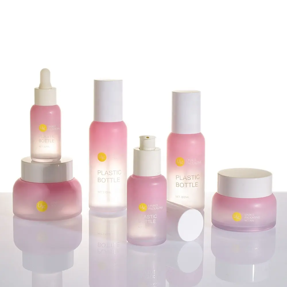 Luxus Design Hautpflege Petg Lotion/Serum/Toner/Tropfer Toner flasche 30g 50g Creme glas Kosmetik flaschen set