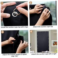 Rideaux portables à ventouses occultants complets, pratiques et rapides, vente en gros d'usine pour salons, chambres et cuisines