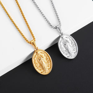 हाइप धार्मिक जेसस क्रॉस हार 18k pvd सोने की प्लेटेड स्टेनलेस स्टील क्रिस्टियन क्रूसेफिक्स पेलेंट पुरुषों के गहने के लिए पेलेंट हार - Product Image 5