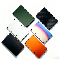 Dompet Titanium Bakar Kustom 2026 dengan Pemblokir RFID, Dompet Logam untuk Ukiran Laser, Dompet Kartu Aluminium untuk Pria