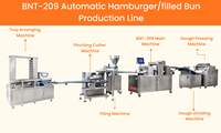 BNT-209 Nouvelle ligne de production industrielle de machines à pain automatiques de haute qualité pour la fabrication de pains à burger, équipement commercial en acier inoxydable