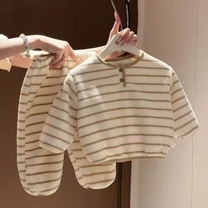 Conjuntos de ropa de algodón para niños con camisetas a rayas, pantalones con estampado de oso conejito, ropa de otoño e invierno para bebés, conjuntos de moda para niños - Product Image 6