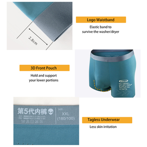 Caleçons pour hommes sensation naturelle, sous-vêtements respirants en nylon avec poche 3D en U, fins pour l'été, boxers sans couture pour hommes - Product Image 6