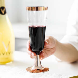 Juego de Copas de Vino Transparentes Reutilizables de Diseño Clásico con Logotipo Personalizado, Modernas, Irrompibles, Desechables, de 5 oz para Champán - Product Image 6