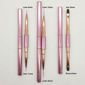 طلاء جل مسطح بالأشعة فوق البنفسجية من جانبين شخصي بجودة جيدة فرشاة منشئ جل للشعر الصناعي مع فرشاة مبطنة - Product Image 6