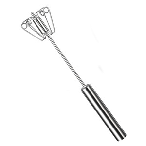 Batteur à œufs semi-automatique en acier inoxydable, mélangeur multifonctionnel à pression et rotation pour crème, pour usage domestique - Product Image 2