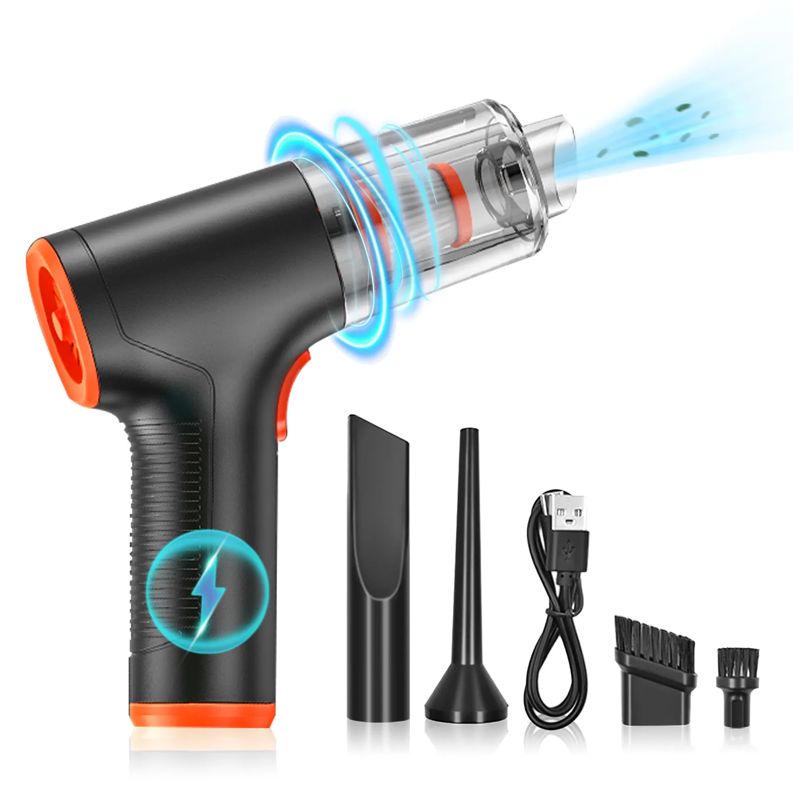 Cordless Vacuum Cleaner With Rechargeable Battery Dc 12V 120W Wet/Dry Portable Handheld Auto Vacuum