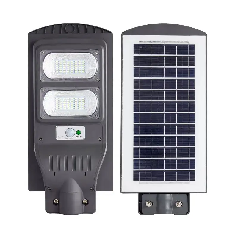 Outdoor auto dimming 60w all in one solar panel street light for garden road
