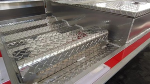 Support de fixation pour camion 68" x 80" avec boîte, 2 supports de chaînes <span class=keywords><strong>et</strong></span> plateau, protections de cabine à une porte pour semi-remorques - Product Image 5