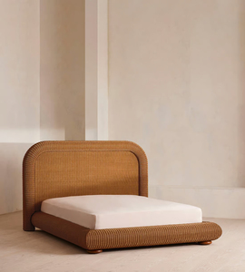 سرير غرفة نوم مخصص بحجم كينج، إطار سرير من الخيزران - Product Image 3