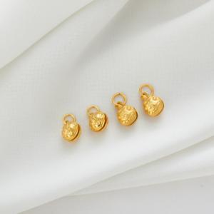 Chuông vàng cổ xưa có thể phát ra âm thanh, chuông thú nhai vàng, chuông đầu hổ, dây chuông, phụ kiện dây chuông hoa cẩm tú cầu - Product Image 2