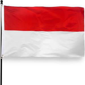 Bandera nacional indonesia de poliéster de 3x5 pies de espesor con ojales de latón - Product Image 1
