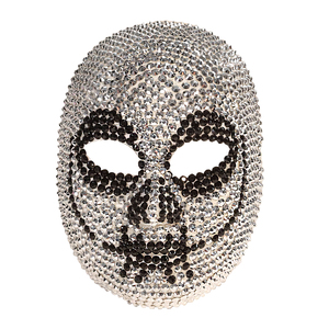 All'ingrosso nero e bianco diamante <span class=keywords><strong>maschera</strong></span> da Clown Full Face Halloween <span class=keywords><strong>Horror</strong></span> teschio Design trucco palla <span class=keywords><strong>maschera</strong></span> <span class=keywords><strong>con</strong></span> funzione luminosa - Product Image 6