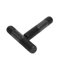 Vis à double extrémité en acier au carbone, oxyde noir, métrique, grade 8.8, filetée