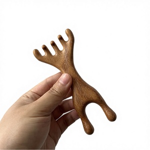 Peigne artisanal en bois réutilisable double face à dents larges, modèle QE-WBMT-015, souvenir, vente en gros, qualité professionnelle - Product Image 3