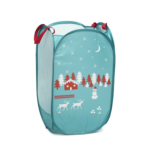 Giáng sinh vui vẻ món quà lưới phim hoạt hình quần áo có thể gập lại <span class=keywords><strong>Pop</strong></span> <span class=keywords><strong>Up</strong></span> giặt giỏ <span class=keywords><strong>Hamper</strong></span> cho lưu trữ quần áo và đồ chơi - Product Image 1