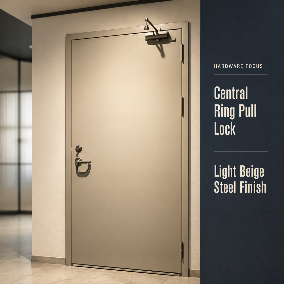 Steel Fire Door Modern Design Fire Prevention Push-Pull Opening Powder ...