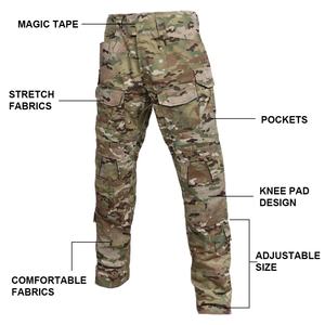 Pantalon cargo camouflage G3 de haute qualité pour la chasse en plein air, le paintball, le combat - Pantalon tactique en polyester avec genouillères - Product Image 5