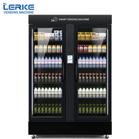 Terminal de vente au détail intelligent contrôlé par application de paiement sans argent liquide LERKE, distributeur automatique de boissons fraîches intelligent