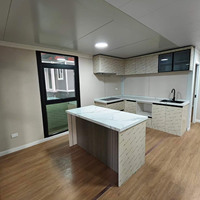 Maison conteneur portable et extensible de 40 pieds sur 20 pieds, 2 chambres, villa préfabriquée de luxe, éco-responsable, alimentée à l'énergie solaire, pour école ou habitation secondaire