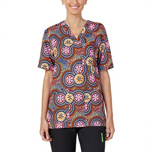 Direct Factory Customize OEM Logo Unisex <b>Tunic</b> Scrub Top Multi Colors Spa Clothing <b>Salon</b> Beautician Uniform 100% Cotton Workwear - Product Image 5