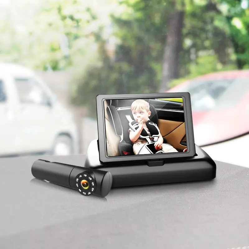 Wide View Infrared Night Vision Camera Toddler Infant Kids Children in Rear Facing Seat Safety Monitor Baby Car Mirror