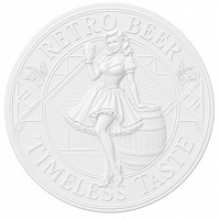 Plaque Métallique Gaufrée Vintage Rétro 'Goût Intemporel de la Bière' Motif Pin-up Girl pour Décoration Murale de Pub, Personnalisable, Fournisseur Direct d'Usine OEM