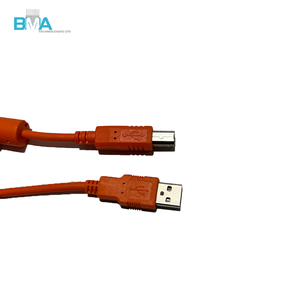 Cable USB <span class=keywords><strong>2.0</strong></span> A a B macho naranja con núcleo de ferrita, cable blindado UL2725 28AWG, arnés de alta visibilidad de 1.5M para CNC y PLC - Product Image 4