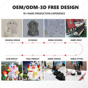 Décoration gonflable extérieure de Noël à bas prix publicitaire du Père Noël à lever à la main décoration gonflable à LED pour le festival - Product Image 6