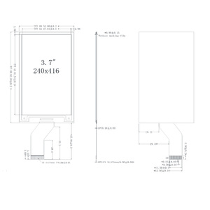 3.7inch <strong>E</strong>-<strong>paper</strong> <strong>Screen</strong> Portrait Display 240*416 EPD AD Display Black White Red Colours Eink Epaper Display - Product Image 4