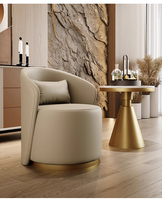 Sillón Individual de Cuero Moderno y de Lujo, Muebles Ecológicos para el Hogar, Sala de Estar, Hotel, Oficina, Recepción, Salón de Belleza