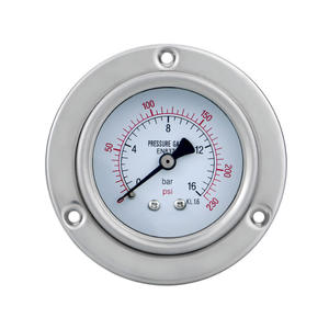 공장 가격 건식 스테인레스 스틸 압력 게이지 이중 스케일 Psi 유압 압력 게이지 - Product Image 2