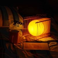 Lampe décorative géométrique en acrylique, lumière LED blanc chaud, pour chambre à coucher, salon, maison d'hôtes, lampe d'ambiance de chevet, lumière de nuit
