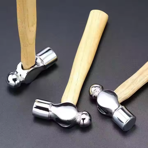 Mini Martillo Multifunción de Cabeza Redonda de Acero con Mango de Madera Cromado para Proyectos de Bricolaje - Product Image 4