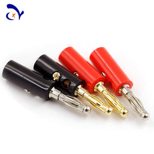 ブラック + レッド4.0mmバナナコネクタ2P金メッキソルダーレスピン電子真鍮コンタクト素材 - Product Image 4