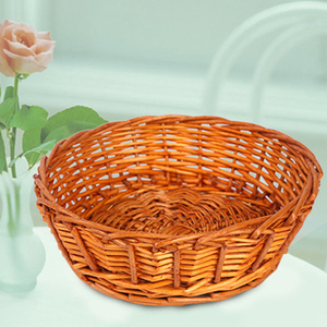 New <strong>Wicker</strong> Woven Storage <strong>Basket</strong> Round Rattan Large Fruit <strong>Wicker</strong> Picnic <strong>Baskets</strong> for Gifts Storage - Product Image 5