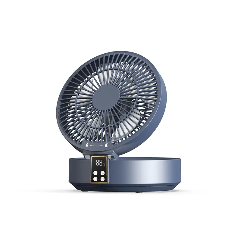 Home Appliance Air Circulation Strong Wind Fan USB Electric Rechargeable 2000mA Li Battery 3D Oscillation Desktop Table Fan