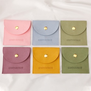 Pochette à bijoux en microfibre PUPPYSEW, sacs d'emballage pour bijoux en velours, pochette à bijoux personnalisée avec logo - Product Image 5