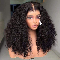 Perruque Bob Lace Front HD en Cheveux Indiens Vierges Naturels pour Texture Ondulée Profonde/Bouclée Souple pour Femmes Noires
