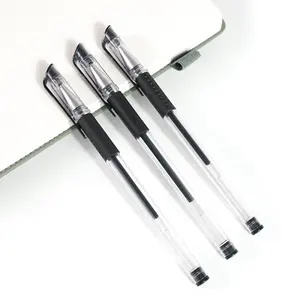 Logo Custom Stylo Gel 0.5mm Cheap Gel Pen Student Office Supplies Neutral Pen Black Gel Pen