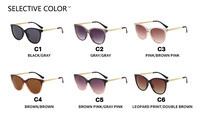 Kacamata Sunglasses Pria Retro Cat Eye Oversized Bingkai Tebal Logam Penuh UV400 Terpolarisasi untuk Mengemudi Mewah