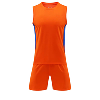 Ensemble de maillot de football sans manches respirant pour hommes, veste de sport à séchage rapide en polyester, uniforme de football pour l'entraînement et les matchs des équipes adultes