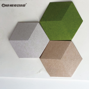 GOODSOUND acústico corporativo hexagonal absorción de sonido decoración de pared 100 poliéster fieltro 3D Diy paneles acústicos para oficina - Product Image 3