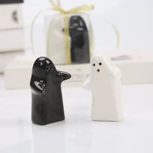 Venta caliente Creatividad Fantasma Cerámica Mini Contenedor de especias vacío Salero y pimentero Accesorios de cocina para vainilla y especias - Product Image 5