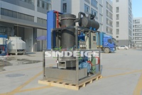 SINDEICE 2 tonnes Commercial automatique Ice Tube Maker économie d'énergie en acier inoxydable 304 Machine à glace pompe à eau compresseur moteur