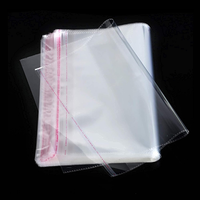 Sacs en BOPP transparents imprimés, autocollants, de petite taille, pour vêtements, chaussettes, emballage de marchandises, pochettes d'emballage jetables pour vêtements