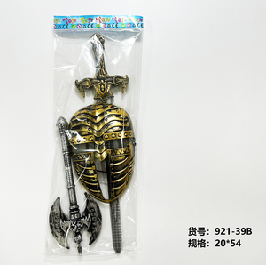 어린이 기사 3종 결투 세트 - 검, 도끼 & 가면, 중세 전투 장난감, 안전한 역할놀이 소품 - Product Image 5