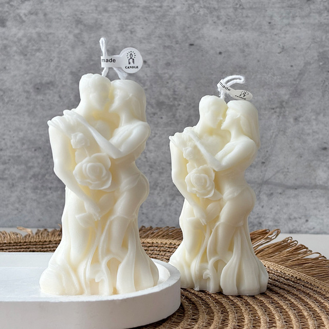 Creative Valentine's Day Scent Candles Love Couple Candle Smokeless Aromatherapy Candle for Wedding Souvenirs Gift