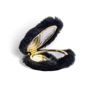 กระจกสองด้านทรงกลมขนฟูเนื้อนุ่มคุณภาพสูง ขายดี - Product Image 6